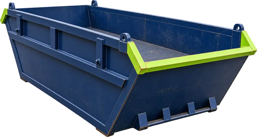 Dark navy and lime 14 yard skip