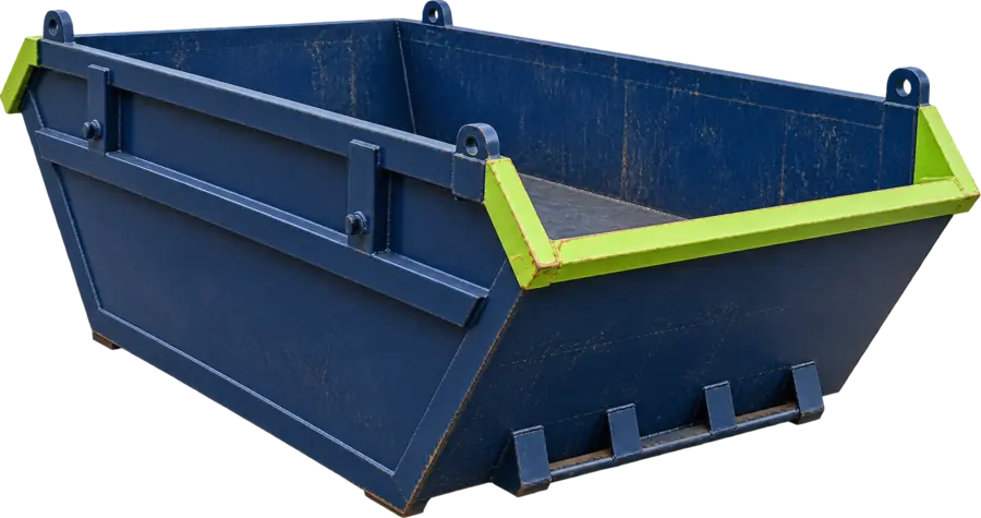 Dark navy and lime 8 yard skip